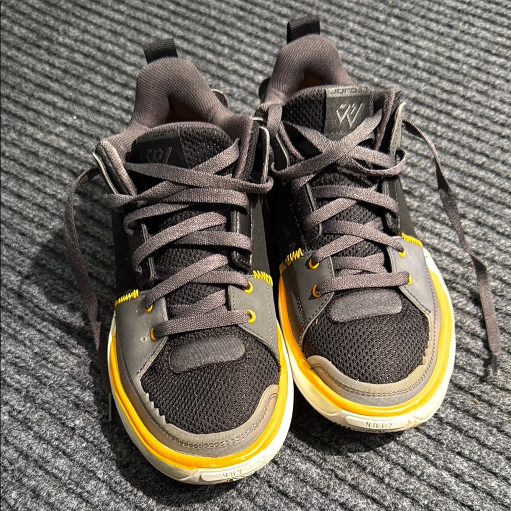 Jordan One Take 5 Nike Kids Black and Yellow Sneakers